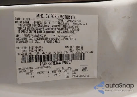 2010 Ford Focus Se from USA, damaged, VIN 1FAHP3FN3AW190237
